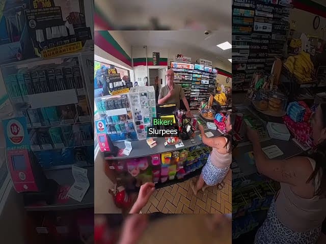 Free Slurpees Had Every Biker Pulling Up 😂 via (@OnewayAdrian)